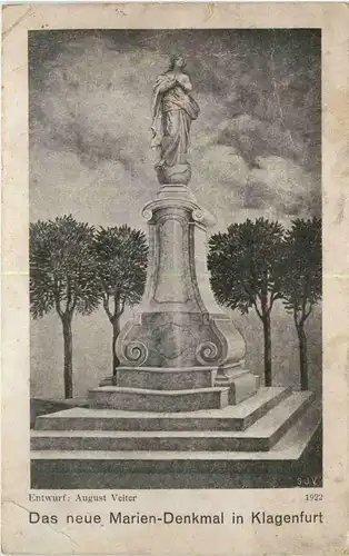 Klagenfurt, Das neue Marien-Denkmal -357010