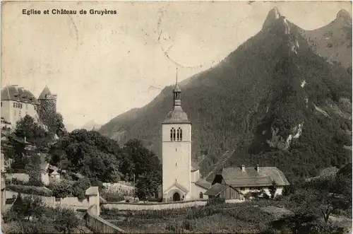 Eglise et Chateau - Gruyeres -453050