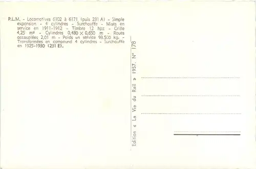 PLM - Locomotives 6102 -452676