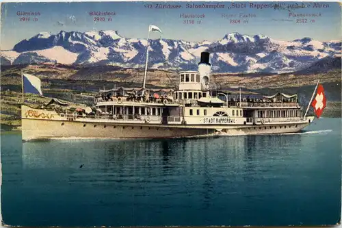 Salondampfer Stadt Rapperswil - Zürich -453430