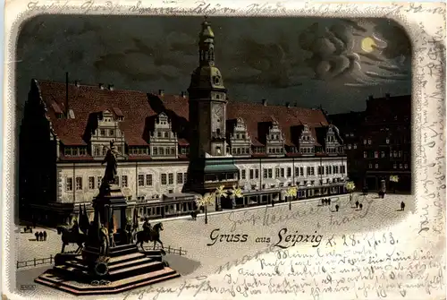 Gruss aus Leipzig - Litho -90718