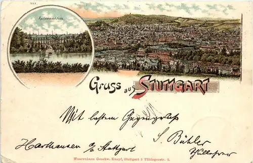 Gruss aus Stuttgart - Litho -90602