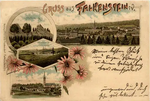 Gruss aus Falkenstein - Litho -90922