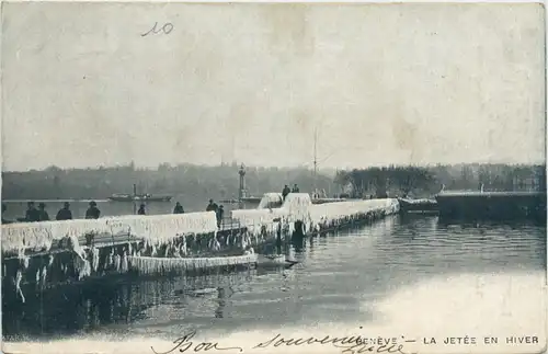 Geneve - La Jetee en Hiver -453182