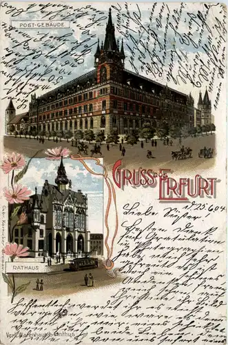 Gruss aus Erfurt - Litho -90948