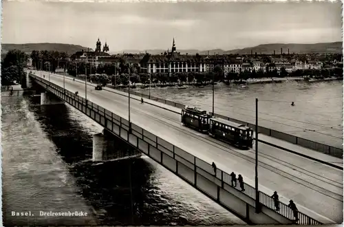 Basel Dreirosenbrücke - Tram -452718