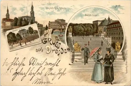 Gruss aus Dresden - Litho -91198