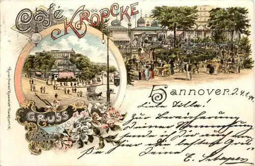 Hannover - Cafe Kröpcke - Litho -91278