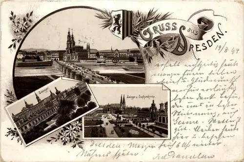 Gruss aus Dresden - Litho 1894 Vorläufer -91188