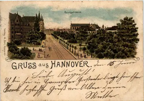 Gruss aus Hannover - Litho -91302