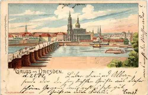 Gruss aus Dresden - Litho -91208