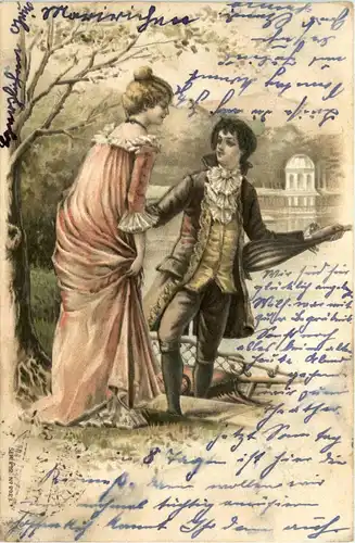 Liebespaar - Prägekarte -91458