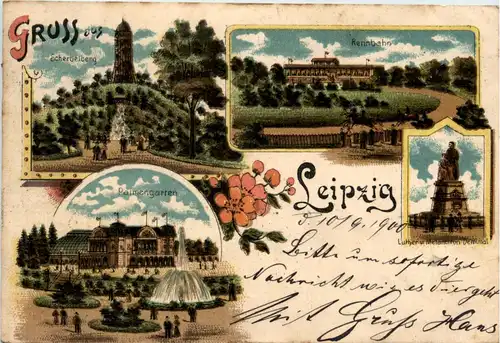 Gruss aus Leipzig - Litho -90716