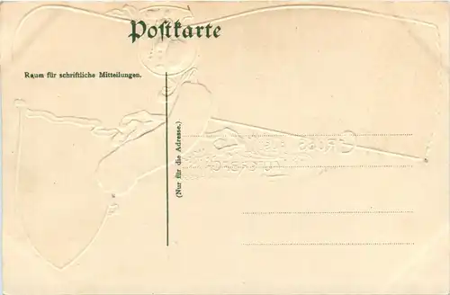 Gruss aus Lauterbach - Litho - Prägekarte -91518