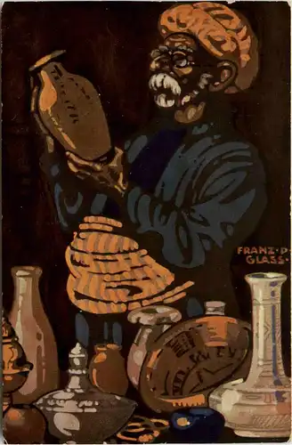 München Postkarten Ausstellung 1910 - Künstler Franz Glass -91562