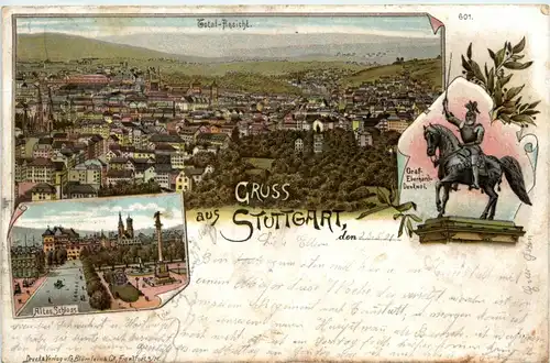 Gruss aus Stuttgart - Litho -90580