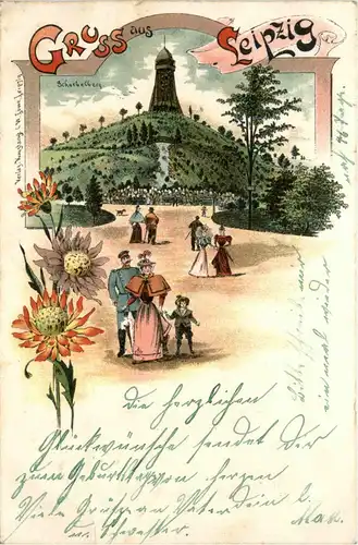 Gruss aus Leipzig - Litho -91618