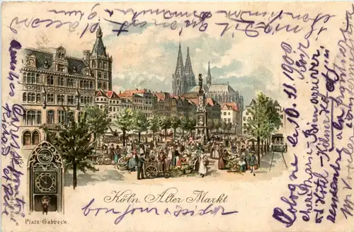 Köln - Alter Markt - Litho -91092