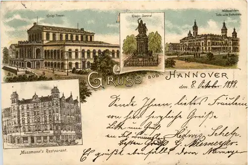 Gruss aus Hannover - Litho 1898 -91608