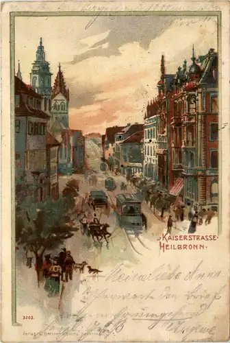 Heilbronn - Kaiserstrasse - Litho -91648