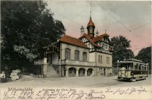 Cassel - Wilhelmshöhe - Endstation der Elekt. Bahn - Strassenbahn -91760