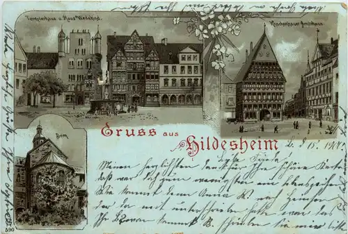 Gruss aus Hildesheim - Litho -91820