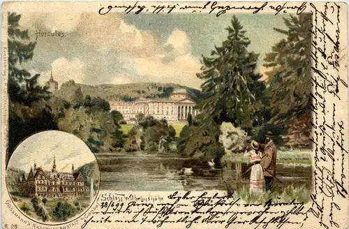 Kassel - Schloss Wilhelmshöhe - Litho -91708