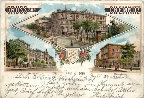 Gruss aus Chemnitz - Litho -91272
