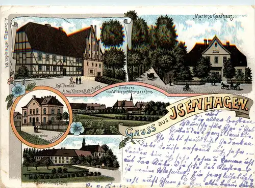 Gruss aus Isenhagen - Litho - Hankensbüttel -91786