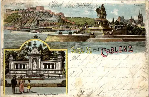 Gruss aus Koblenz - Litho -91000