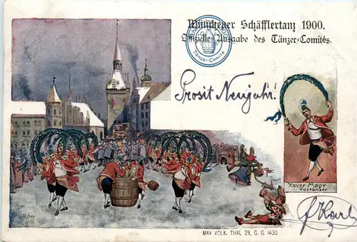 München - Schäfflertanz 1900 - Privat Stadtpost -92038
