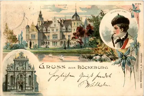 Gruss aus Bückeburg - Litho -92076