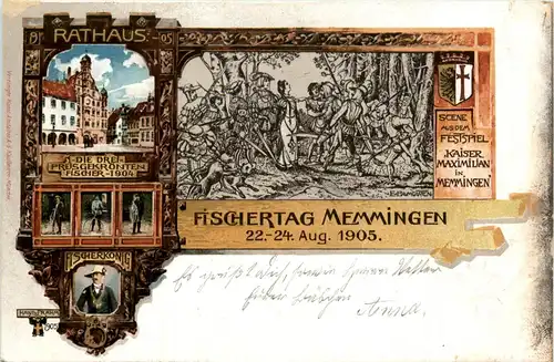 Fischertag Memmingen 1905 - Litho -92054