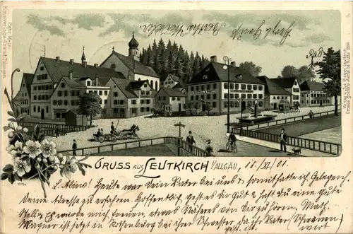 Gruss aus Leutkirch im Allgäu - Litho -92116