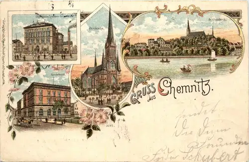Gruss aus Chemnitz - Litho -91532