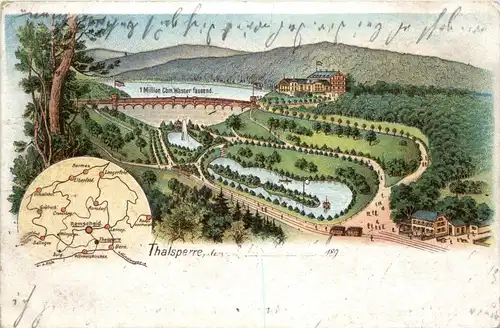 Remscheid - Thalsperre - Litho -92174