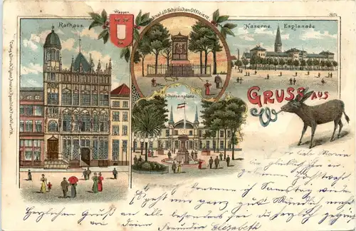 Gruss aus Wesel - Litho -92170