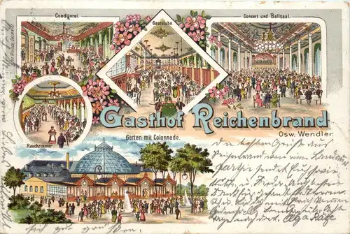 Gasthof Reichenbrand - Litho - Chemnitz -91260