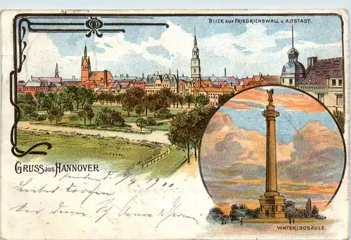 Gruss aus Hannover - Litho -91280