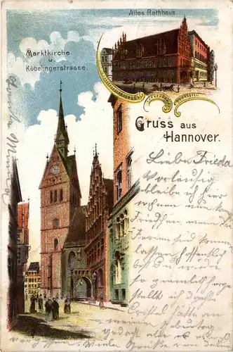 Gruss aus Hannover - Litho -91300