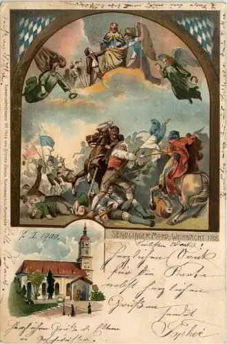 München Sendlinger Mord Weihnacht - Litho -92272