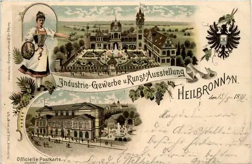 Heilbronn - Gruss von der Industrie und Kunstausstellung 1897 - Ganzsache -91652