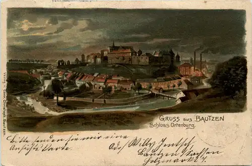 Gruss aus Bautzen - Schloss Ortenburg - Litho gelaufen nach Kamerun -90794