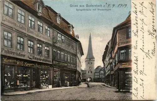 Gruss aus Duderstadt - Spiegelbrücke mit Westerthurm -91810