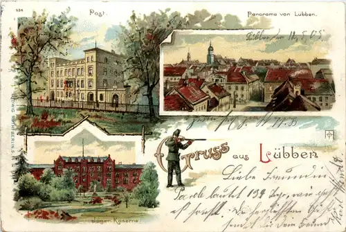 Gruss aus Lübben - Litho -91850