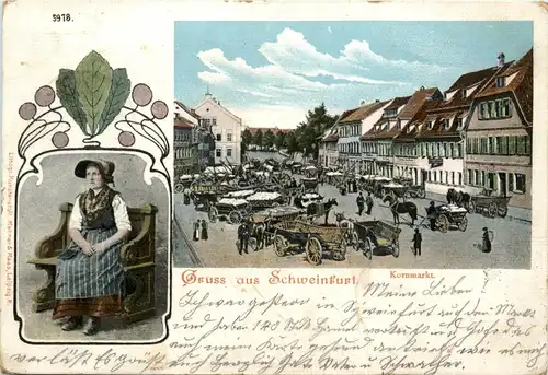 Gruss aus Schweinfurt - Kornmarkt -92586