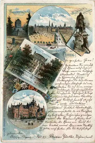 Erinnerung an Leipzig - Litho -91620