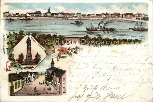 Gruss aus Rhein-Dürkheim - Litho 1898 Worms -91034