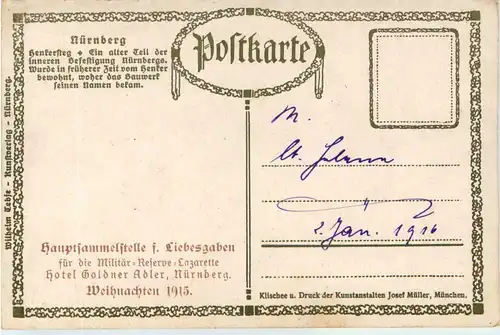 Nürnberg - Hauptsammelstelle für Liebesgaben Weihnachten 1915 -92028