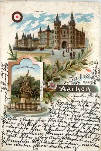 Gruss aus Aachen - Litho -91174